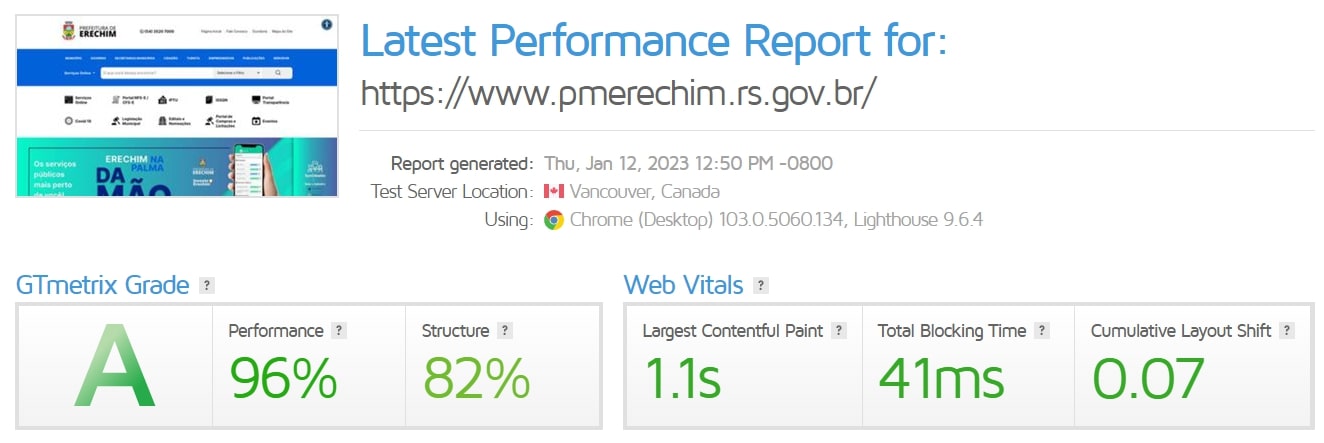 site seo programação servidor alto desempenho